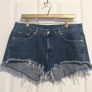 Rag and Bone Mason Distressed Denim Shorts Raw Hem